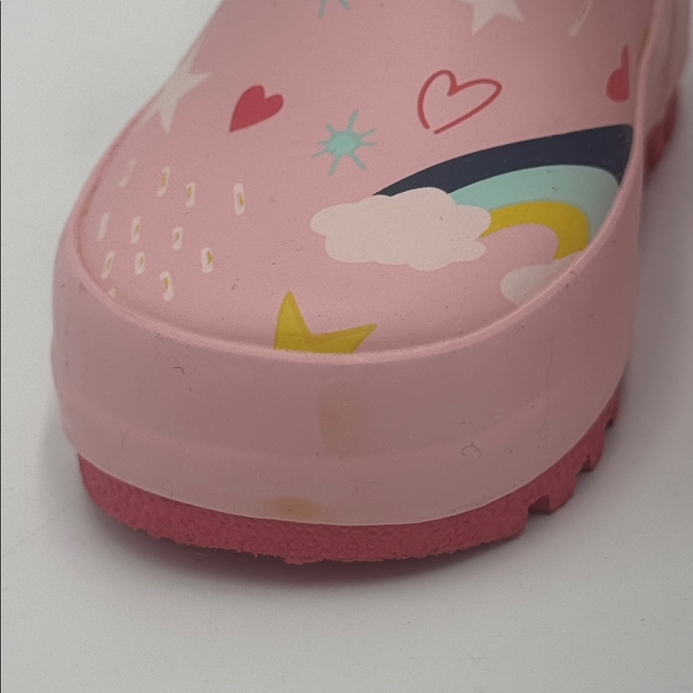 KomfysMe Kids Rain Boots Unicorn Rainbow Pink Toddler Size 5 - Picture 3 of 8